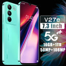 New V27e 7.3" 16GB+1TB Smartphone Android 13 5G Unlocked 6800mAh Mobile Phone