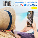 2024 I15ProMax Smartphone 7.3" 8GB+256GB Factory Unlocked 5G Android 13 Mobile Phone