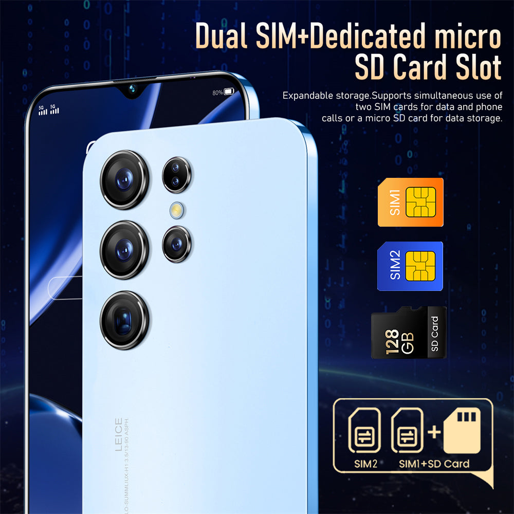 SIMTCHE Smartphone Unlocked Cell Phones C24 Ultra 6.82in HD