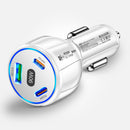 90W Car Charger PD30W &QC3.0 Multi Port Type C Cigarette Lighter USB Charger