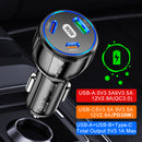 90W Car Charger PD30W &QC3.0 Multi Port Type C Cigarette Lighter USB Charger