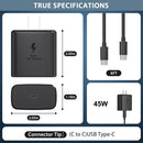 USB-C Samsung Super Fast Charger with 6.6FT Type C Cable For S23 S22 S21 S20
