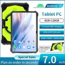 7in WIFI Tablet Android Octe Core Kids Tablet PC 8GB+128GB GPS FM Dual Camera