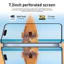 7.3" Unlocked i15 Pro Max Android 13 Smartphone Dual Sim Mobile Phones 16G+1TB