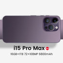 7.3" Unlocked i15 Pro Max Android 13 Smartphone Dual Sim Mobile Phones 16G+1TB
