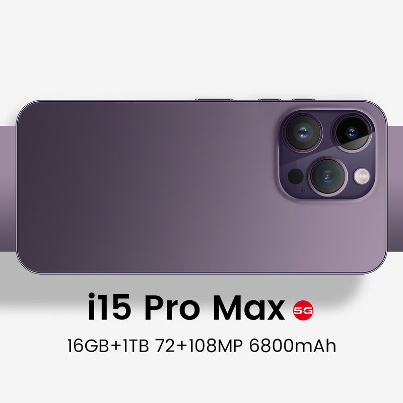 7.3" Unlocked i15 Pro Max Android 13 Smartphone Dual Sim Mobile Phones 16G+1TB